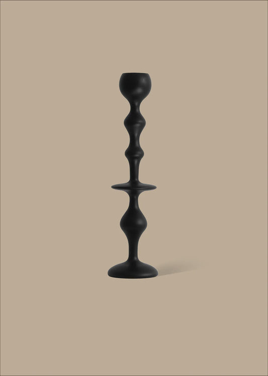 BLACK BLAZE Infinity Candle Holder BLACK LARGE