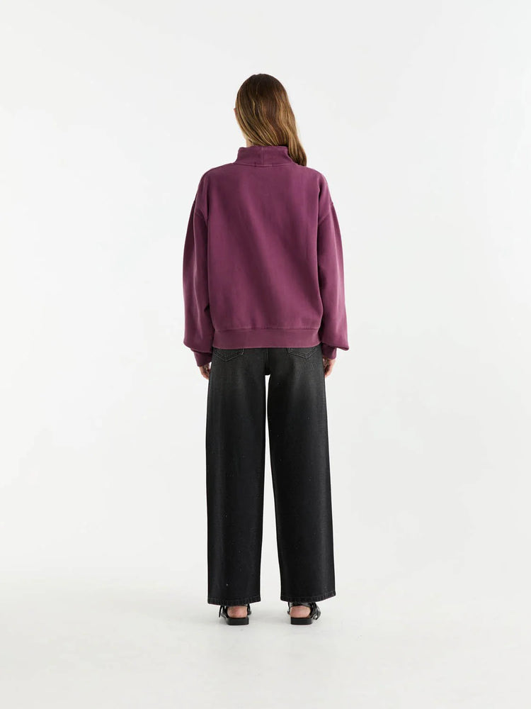 ENA PELLY - GRACIE HIGH NECK SWEATER TIMELESS - Plum