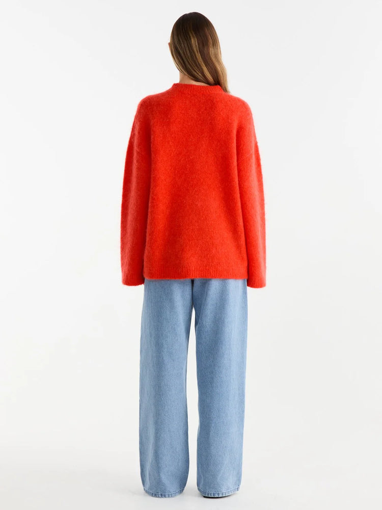 ENA PELLY - ELLE MOHAIR BLEND KNIT - Poppy