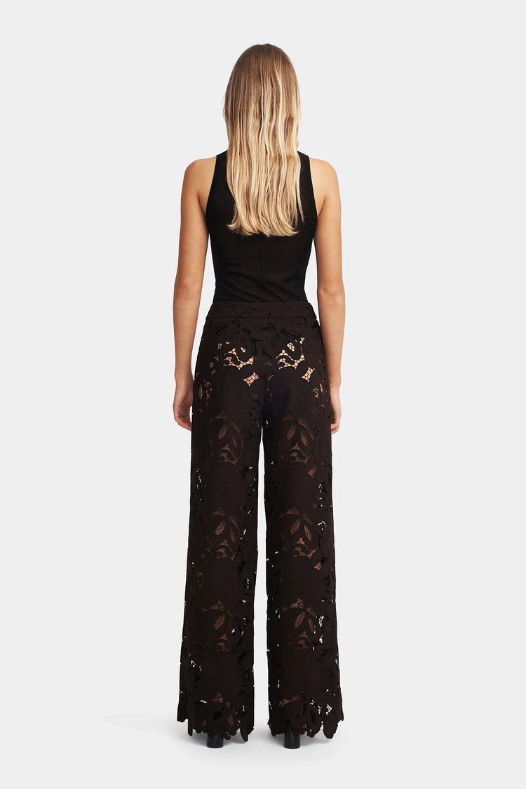 HANSEN & GRETEL - LOTUS LACE PANT CEDARWOOD - Black