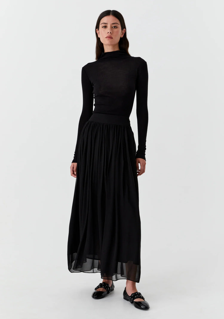 MORRISON - MERINO HIGH NECK - Black