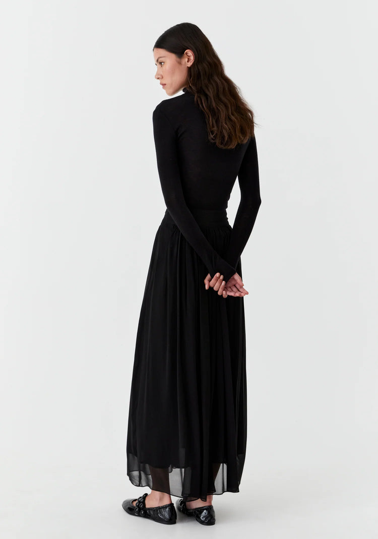 MORRISON - MERINO HIGH NECK - Black