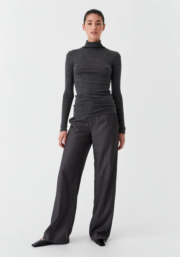 MORRISON - MERINO HIGH NECK - Charcoal