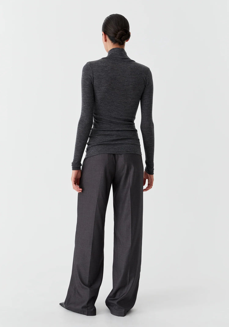 MORRISON - MERINO HIGH NECK - Charcoal