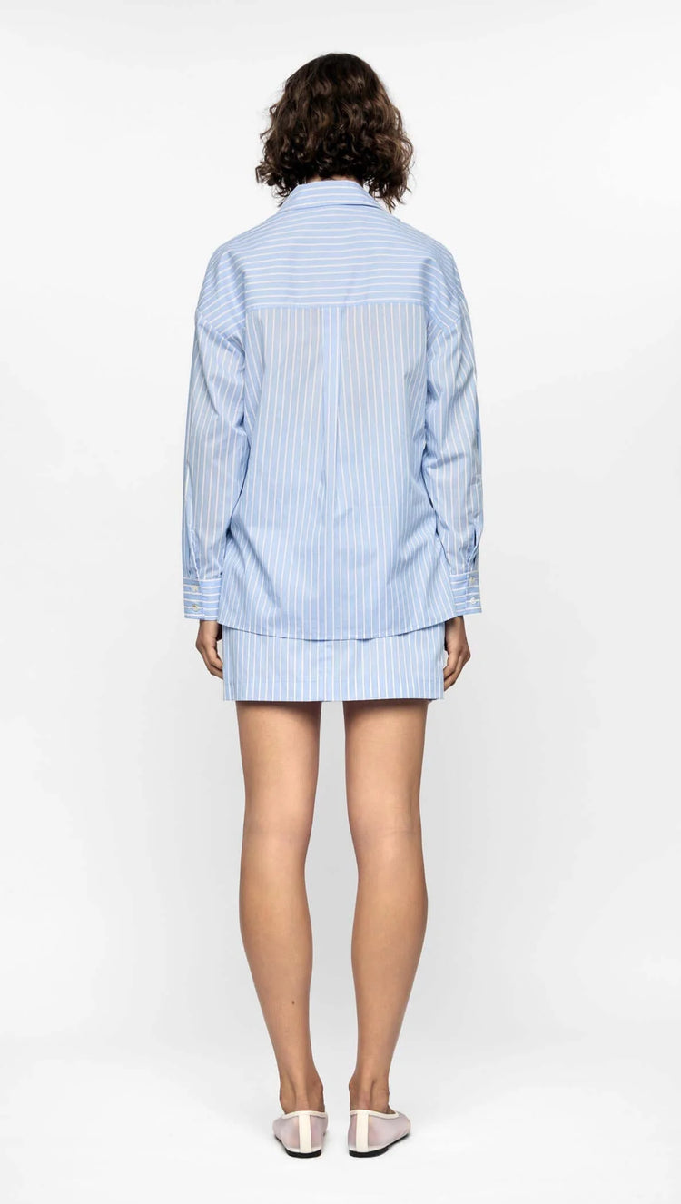 STAPLE THE LABEL - AYRA SHIRT - Blue/White-Stripe