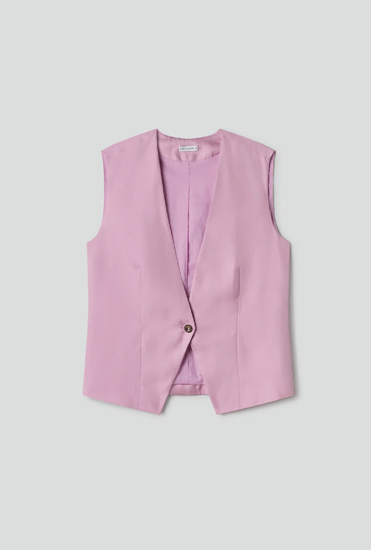 SILK LAUNDRY - TWILL SLOUCH VEST - Fig
