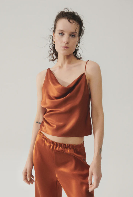 SILK LAUNDRY - Carrie Cami - Umber