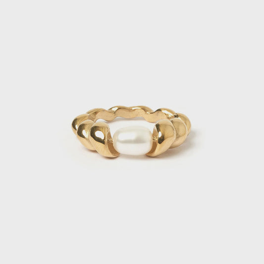 ARMS OF EVE Riviera Gold and Pearl Ring