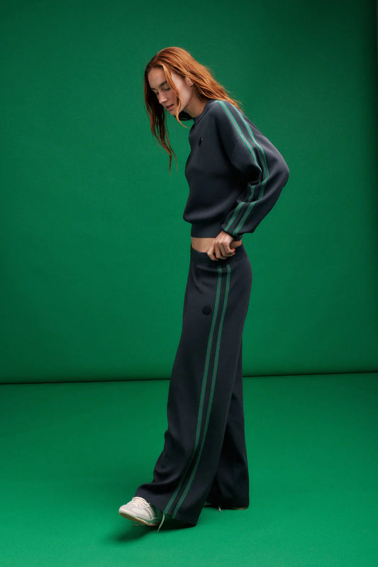 P.E NATION - RETREAR KNIT PANT - Caviar