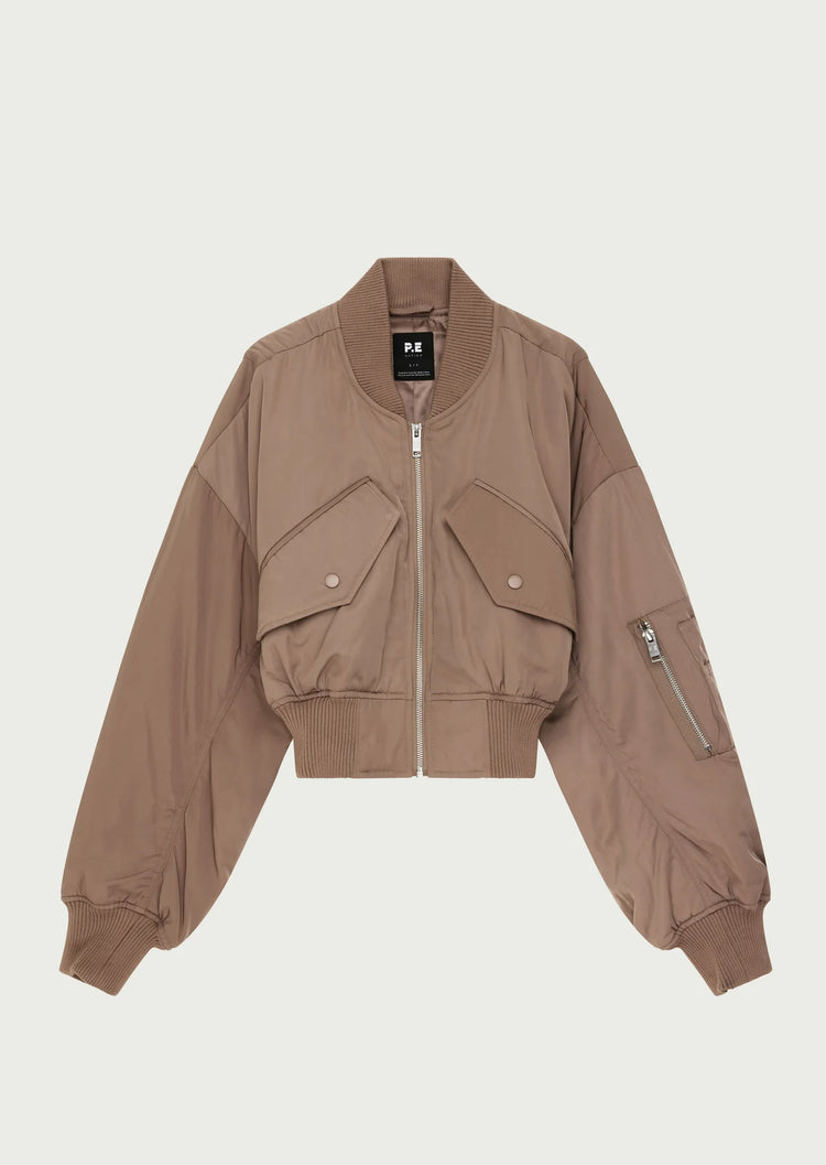 P.E NATION - CAPTIVATE BOMBER - Taupe