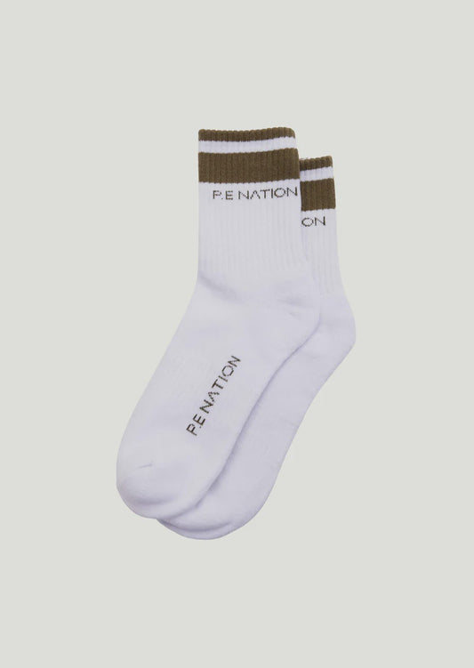 P.E NATION - HOMAGE SOCK - Khaki