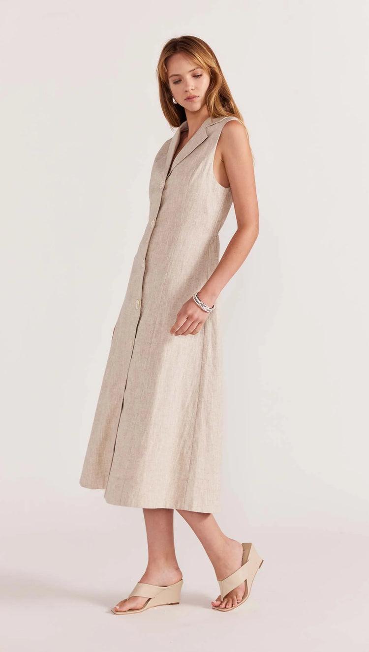 STAPLE THE LABEL - AVERY MIDI DRESS - Natural Marle