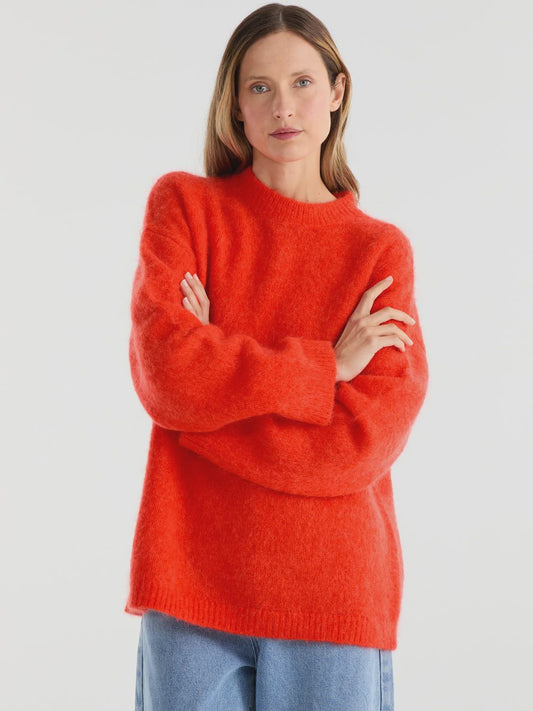ENA PELLY - ELLE MOHAIR BLEND KNIT - Poppy