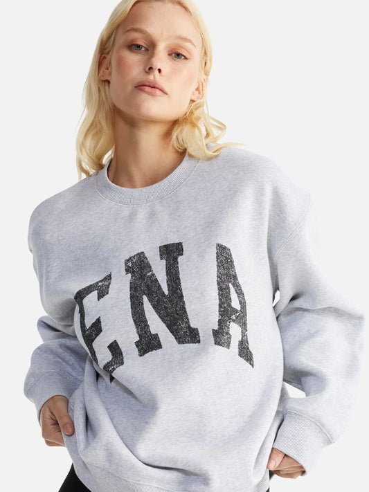 ENA PELLY - LILLY OVERSIZE SWEATER - Grey Marle