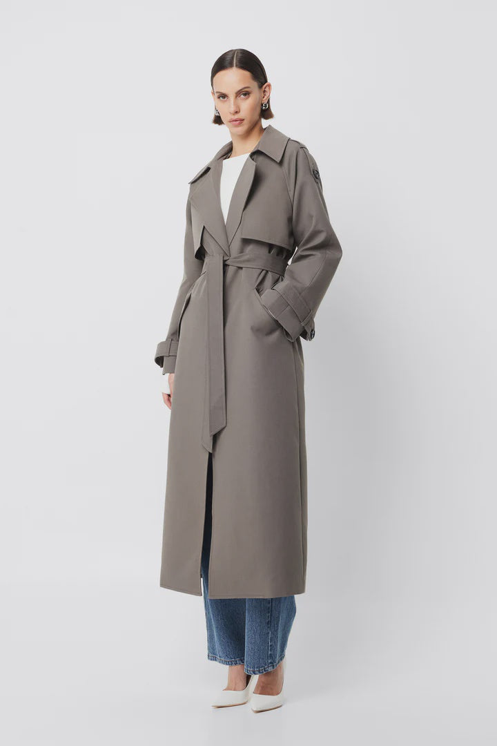 MOSSMAN - FRANKLIN TRENCH COAT - Charcoal