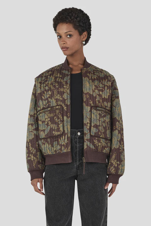 HANSEN & GRETEL JAI REVERSABLE QUILTED BOMBER Gilded Garden