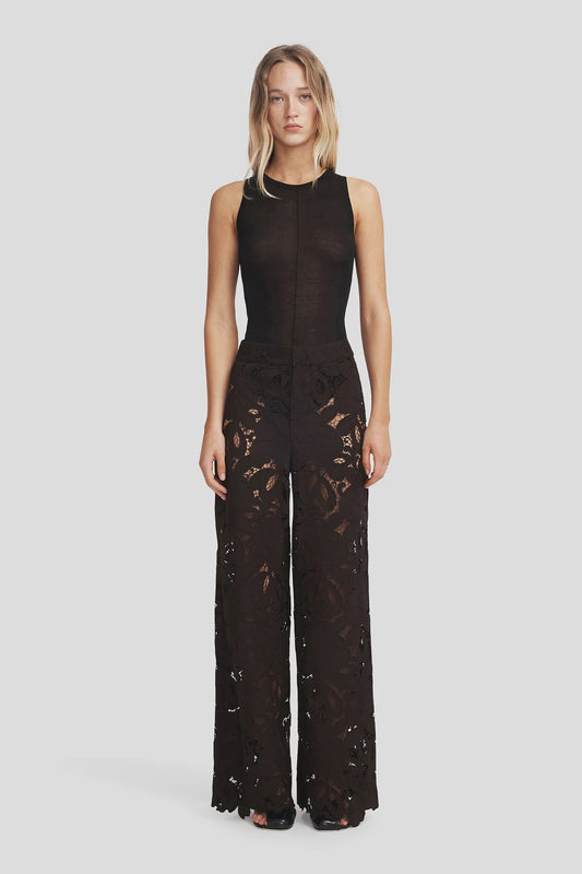 HANSEN & GRETEL - LOTUS LACE PANT CEDARWOOD - Black