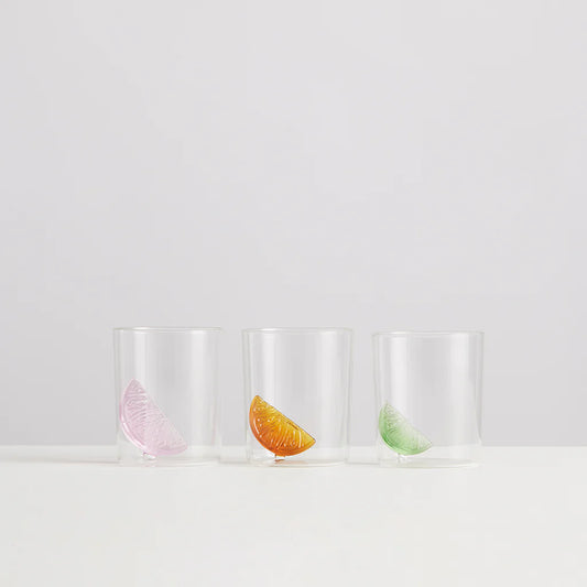 MAISON BALZAC - 3 CITRUS GOBELETS - Multi/Clear