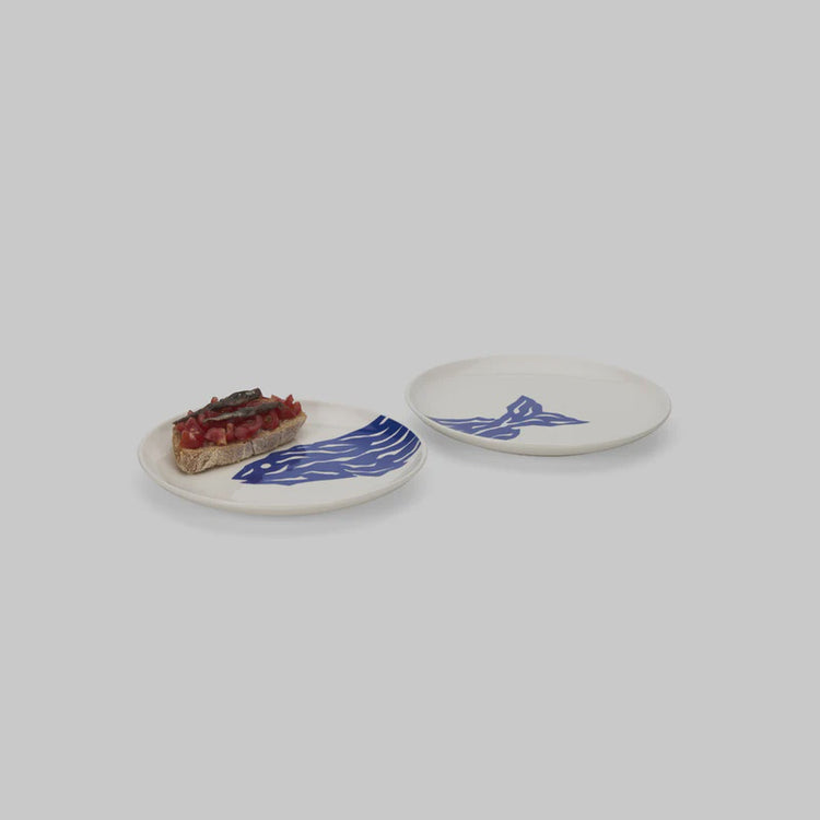 MAISON BALZAC - LE MEROU TAPAS PLATES - Blue/ White