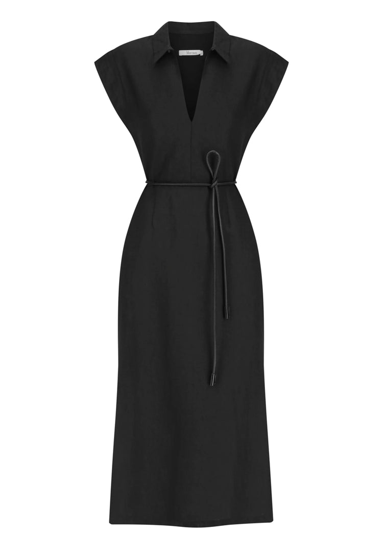 MORRISON - BELLE LINEN DRESS - Black