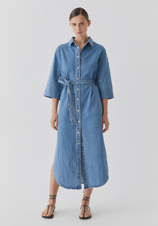 MORRISON - FYNN DENIM SHIRT DRESS - Blue