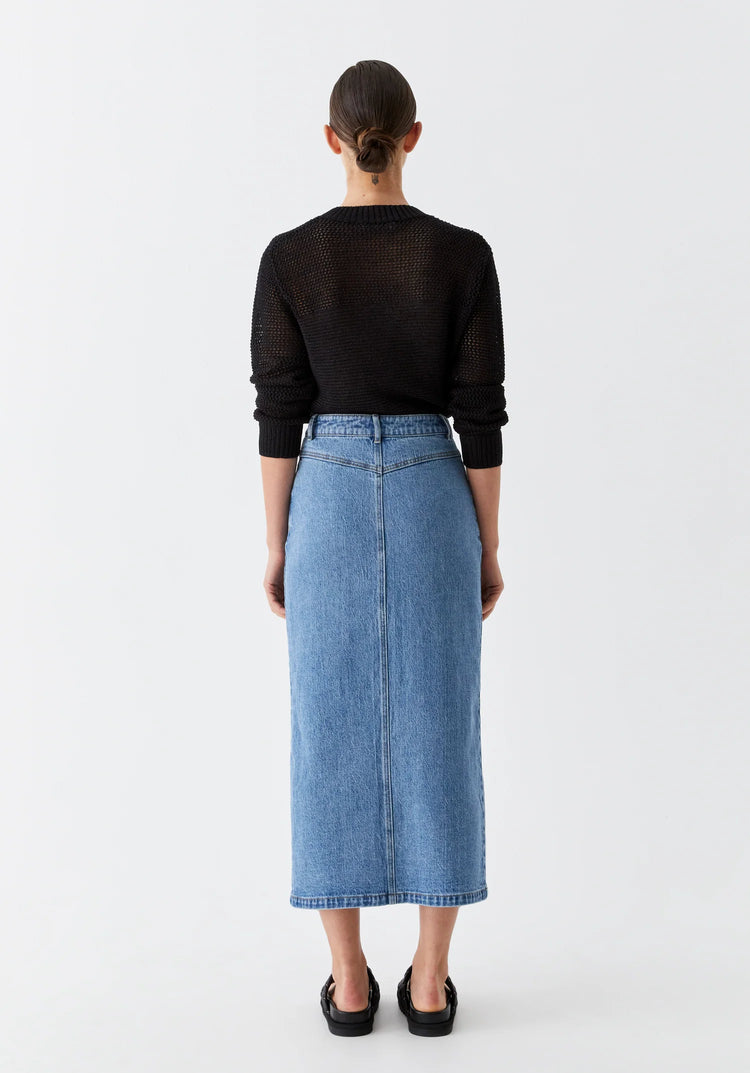 MORRISON - FYNN DENIM SKIRT - Blue