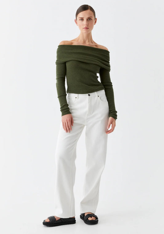 MORRISON - JULES KNIT PULLOVER - Moss