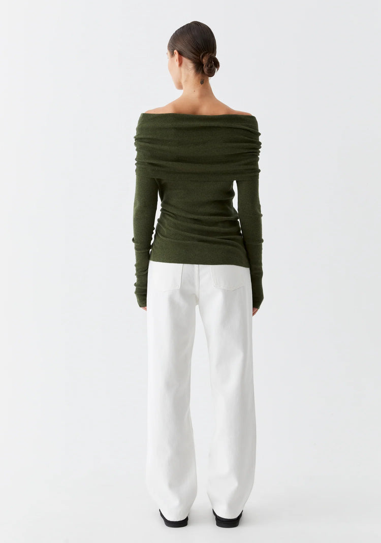 MORRISON - JULES KNIT PULLOVER - Moss