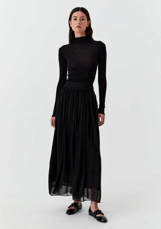 MORRISON - MERINO HIGH NECK - Black
