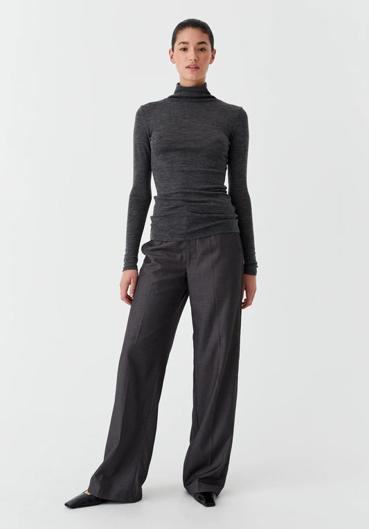 MORRISON - MERINO HIGH NECK - Charcoal