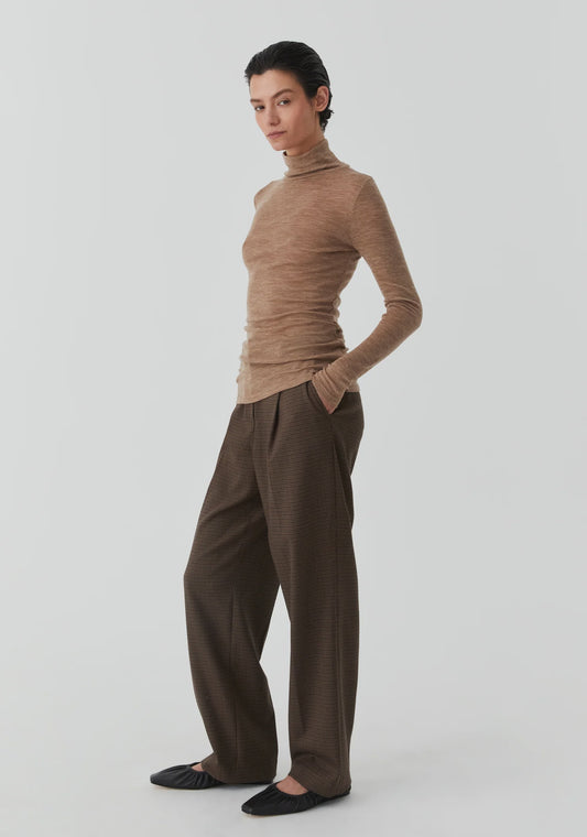 MORRISON - MERINO HIGH NECK - Coffee