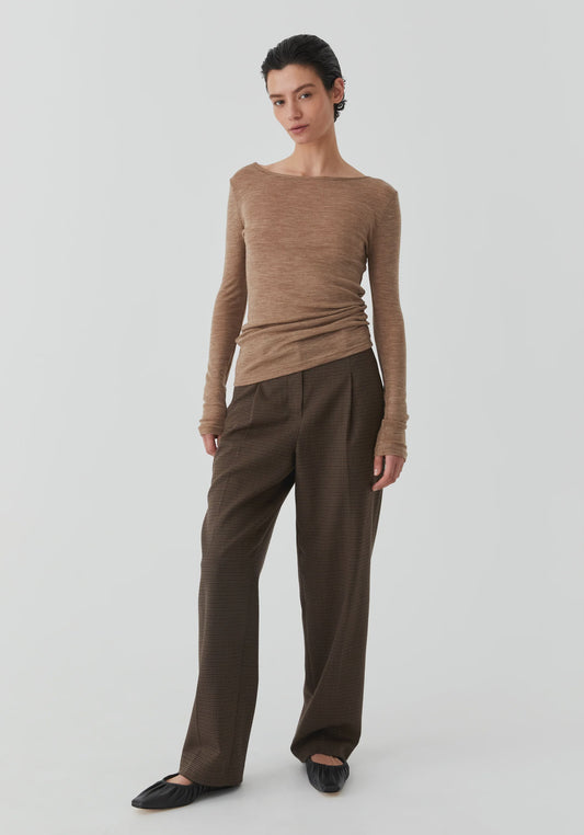 MORRISON - MERINO ROUND NECK - Coffee