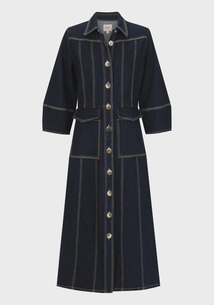 MORRISON - OSCAR DENIM DRESS - Dark Blue