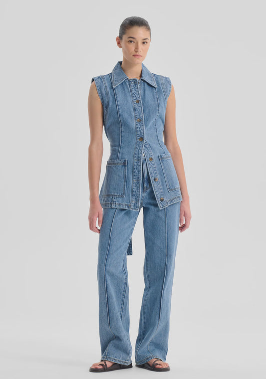 MORRISON - JACQUE DENIM VEST - Light Blue