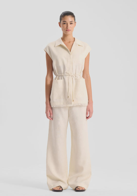 MORRISON - YASMIN LINEN PANT - Ecru