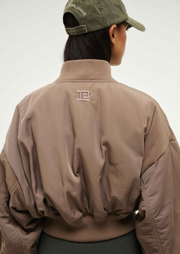 P.E NATION - CAPTIVATE BOMBER - Taupe