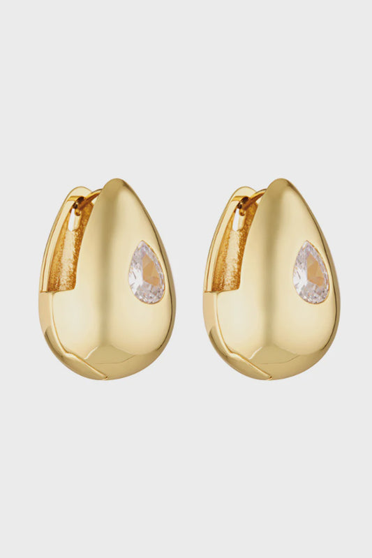 PORTER - HERITAGE EARRINGS -Clear Gold