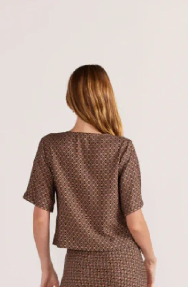 STAPLE THE LABEL - MEMOIR BUTTON FRONT TOP - Geometric