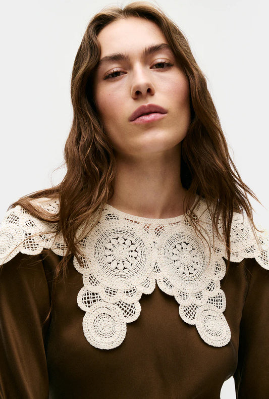 SILK LAUNDRY - DOILIES COLLAR - Off White