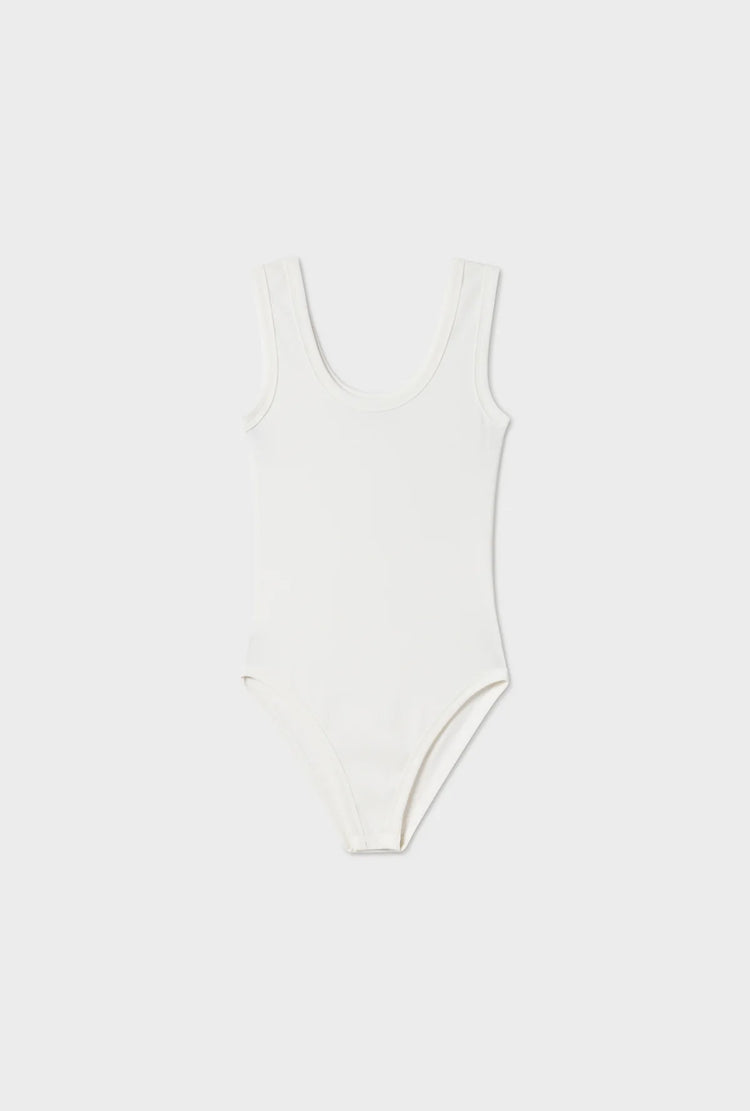 SILK LAUNDRY - BODYSUIT TANK - White