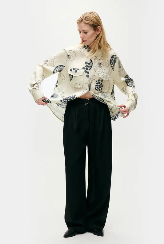 SILK AUNDRY - BOYFRIEND SHIRT FIBONACCI - Off White