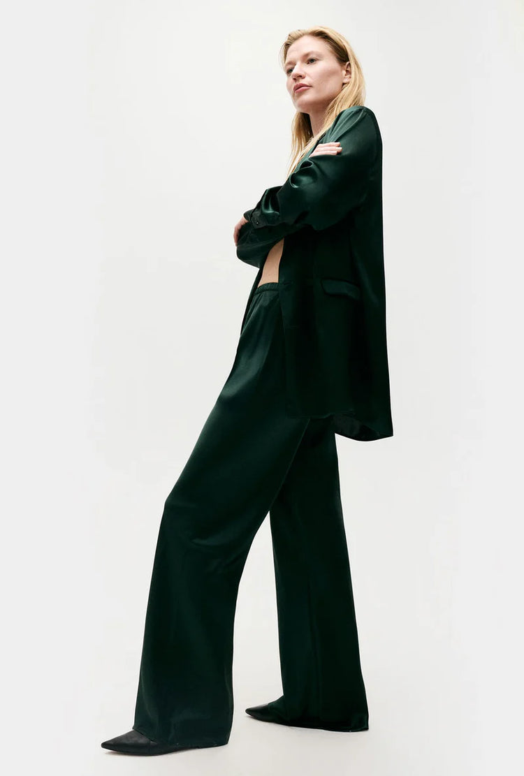 SILK LAUNDRY - BIAS CUT PANTS - Scarab