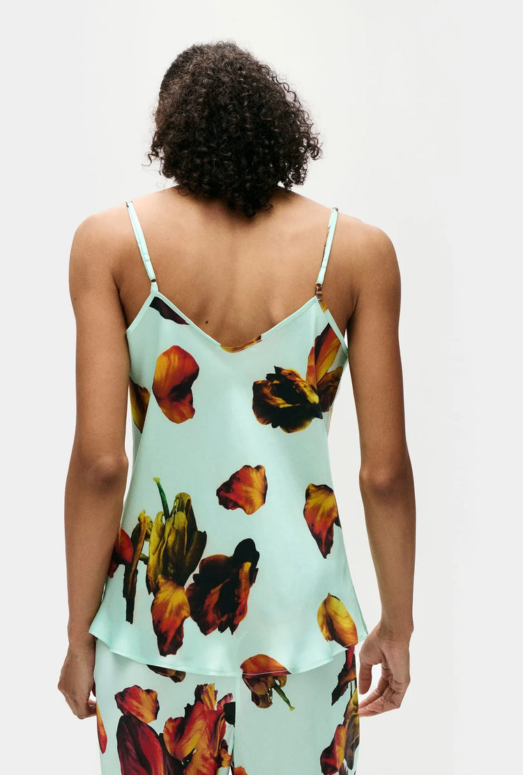 SILK LAUNDRY - BIAS CUT CAMI - Tulipa Dew