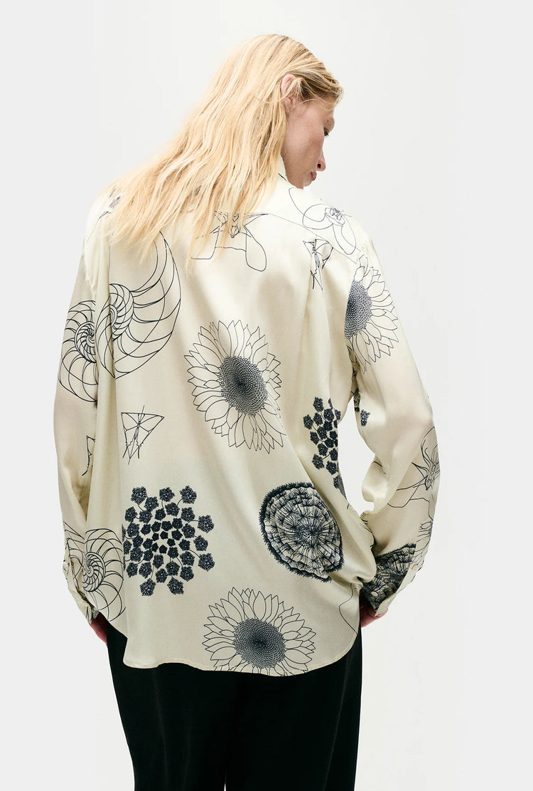 SILK AUNDRY - BOYFRIEND SHIRT FIBONACCI - Off White