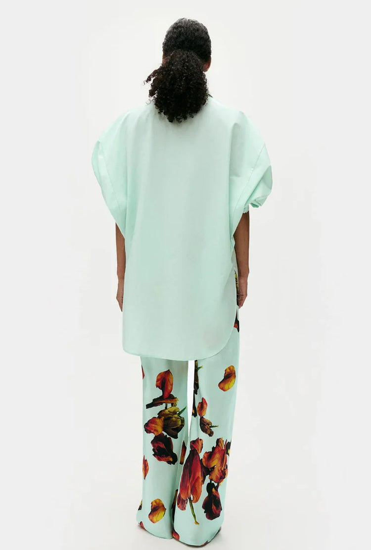 SILK LAUNDRY - COTTON SILK ROUND SHIRT - Dew