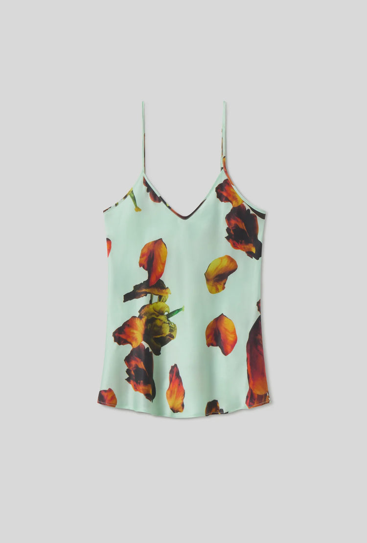 SILK LAUNDRY - BIAS CUT CAMI - Tulipa Dew