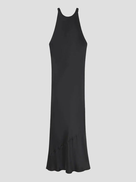 SILK LAUNDRY - HIGH LOW DRESS - Black