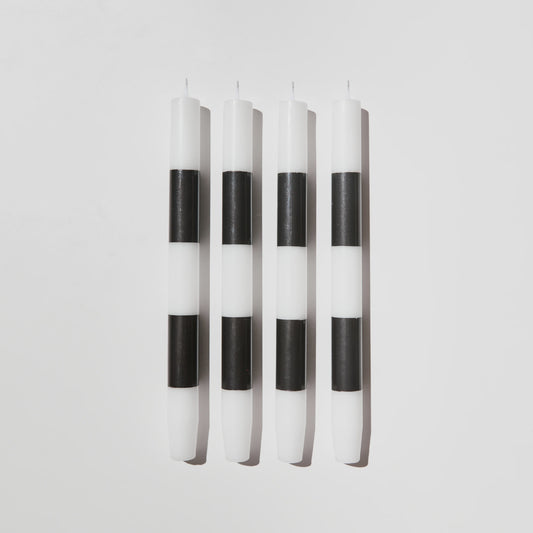FAZEEK - Striped Candles -Black + White