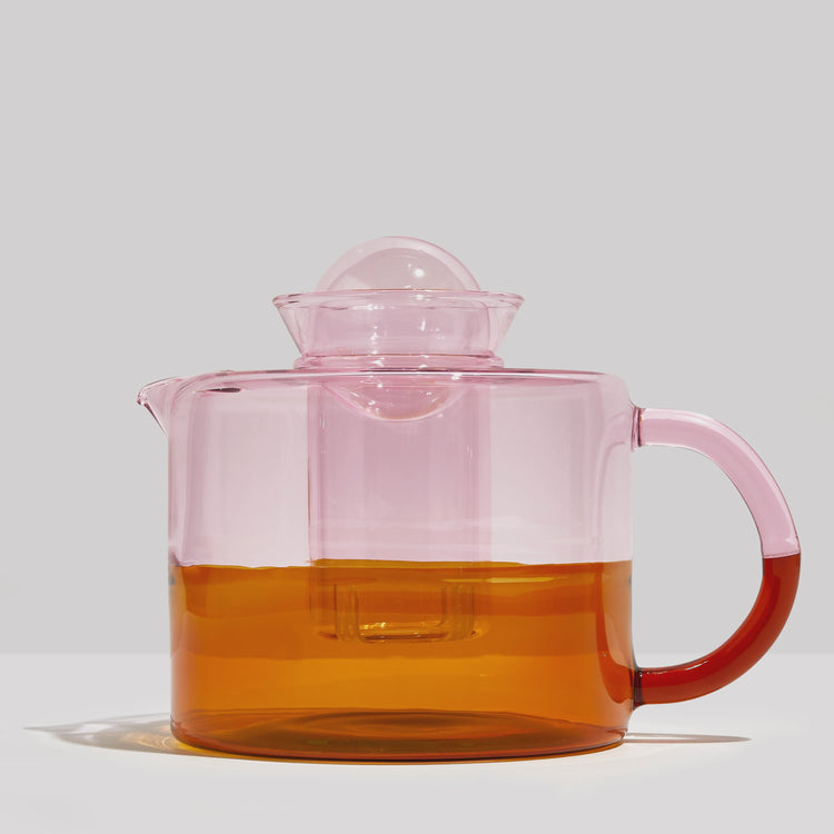 FAZEEK -Two Tone Teapot - Pink + Amber